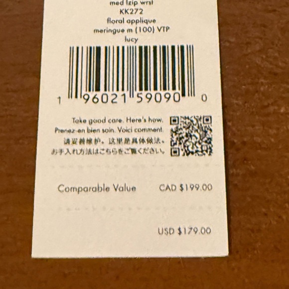 Kate Spade New York Lucy Applique Medium L-Zip Wristlet - Picture 6 of 10